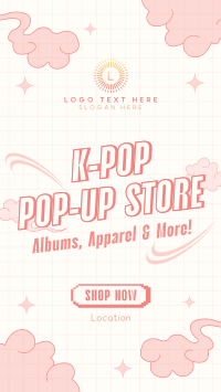 Kpop Pop-Up Store Facebook Story Design