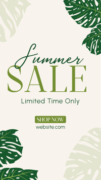 Summer Monstera Leaf Sale Facebook story Image Preview