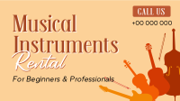 Music Instrument Rental Facebook Event Cover Design