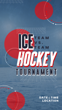 Sporty Ice Hockey Tournament Instagram reel Image Preview