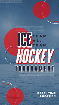 Sporty Ice Hockey Tournament Instagram Reel Image Preview