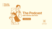 Podcast Illustration Facebook event cover Image Preview