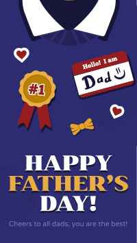 Illustration Father's Day TikTok video Image Preview