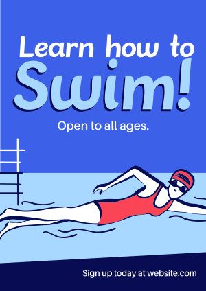 Summer Swimming Lessons Flyer Image Preview