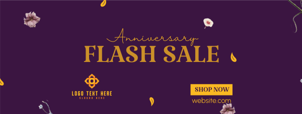 Anniversary Flash Sale Facebook Cover Design Image Preview