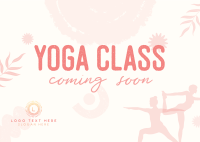 Yoga Class Coming Soon Postcard Image Preview