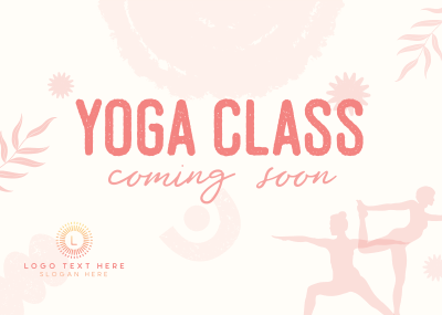 Yoga Class Coming Soon Postcard Image Preview