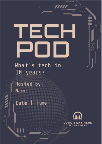 Technology Podcast Session Flyer Design