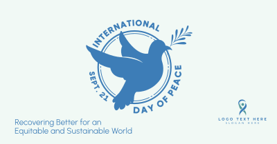 Day Of Peace Dove Badge Facebook Ad Image Preview