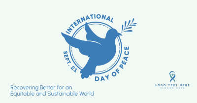 Day Of Peace Dove Badge Facebook ad Image Preview