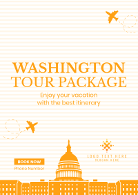 Washington Travel Package Flyer Design