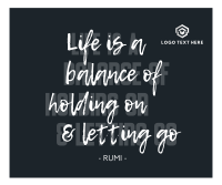 LIfe Balance Quote Facebook post Image Preview