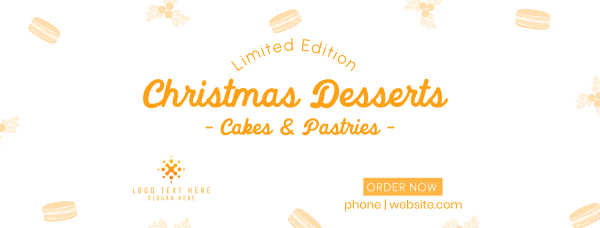 Cute Homemade Christmas Pastries Facebook Cover Design Image Preview
