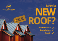 Roofing Service Call Now Postcard Image Preview