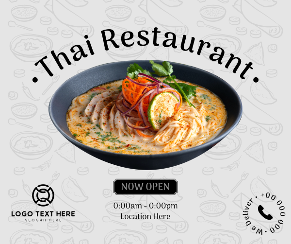 Thai Resto Facebook Post Design Image Preview