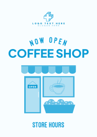 Local Cafe Storefront Poster Image Preview