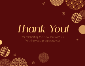 Lunar New Year Thank You Card Image Preview