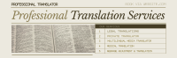 Minimalist Translation Services Twitter Header Image Preview