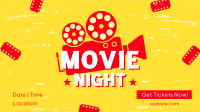 Movie Night Tickets Facebook Event Cover Design