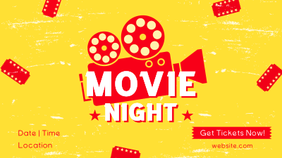 Movie Night Tickets Facebook event cover Image Preview