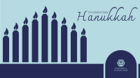 Celebrating Hanukkah Candles Zoom Background Image Preview