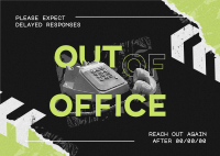 Grungy Out Of Office Postcard Image Preview