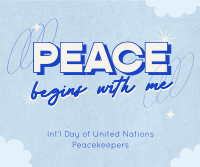 United Nations Peace Begins Facebook Post Design