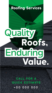 Minimalist Roofing Services Video Image Preview
