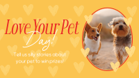 Retro Love Your Pet Day Facebook event cover Image Preview