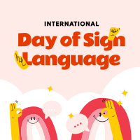 Sign Language Day Linkedin Post Design