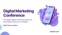 Digital Marketing Conference Facebook Event Cover Design
