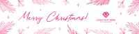 Merry Christmas Leaves Etsy Banner Design