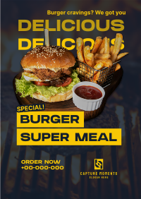 Special Burger Meal Poster Image Preview