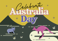 Australia Day Landscape Postcard Image Preview