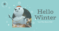 A Happy Snowman Facebook Ad Design