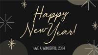 Wonderful New Year Welcome Facebook Event Cover Design