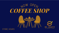 Coffee Shop is Open Facebook Event Cover Design