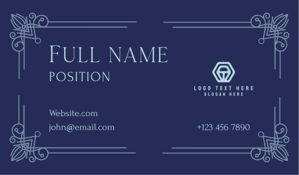 Classic Deco Business Card Design Image Preview