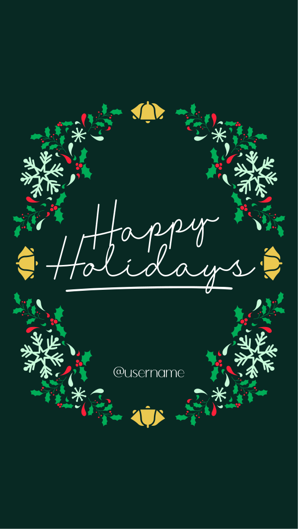 Holiday Wreath Facebook Story Design