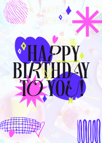 Quirky Birthday Celebration Flyer Design
