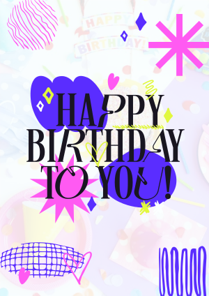 Quirky Birthday Celebration Flyer Image Preview