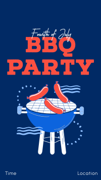 Come at Our 4th of July BBQ Party  YouTube Short Design