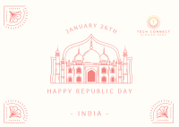 India Republic Day Postcard Design