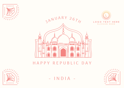 India Republic Day Postcard Image Preview