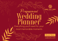 Wedding Planner Services Postcard Design