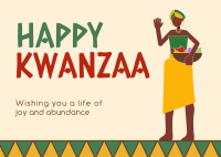 Kwanzaa Woman Postcard Design