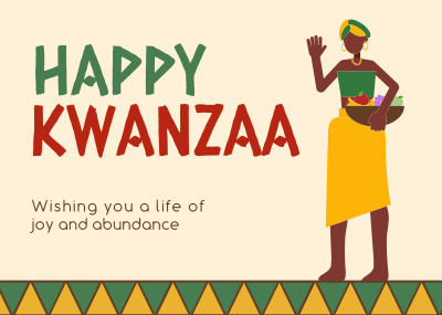 Kwanzaa Woman Postcard Image Preview