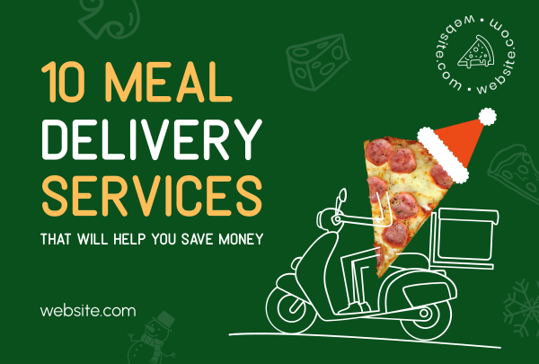 Holiday Pizza Delivery Pinterest Cover Design Image Preview