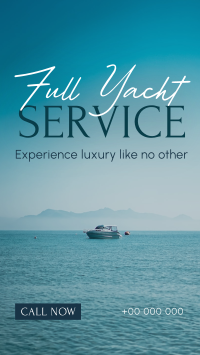 Serene Yacht Services Facebook Story Design