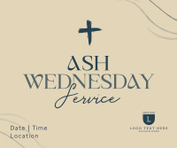 Minimalist Ash Wednesday Facebook Post Design